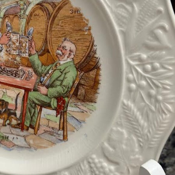 Set of 4  Luncheon/Salad Plates  "English Toasting":Fondeville Ambassador Plates - Picture 16 of 16